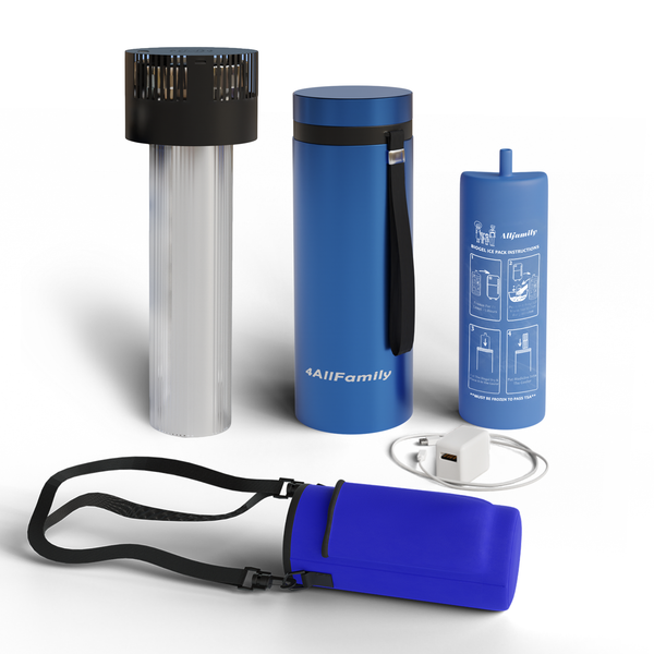 4AllFamily France - Le Voyager Mini Frigo Portable Pour Insuline et Médicaments - Bleu
