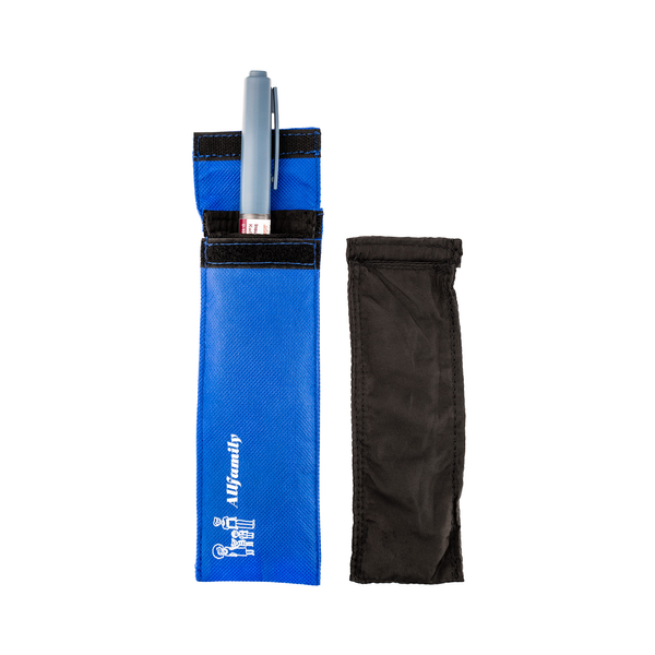 4AllFamily France - Chiller - Sac Isotherme pour Médicament et Insuline - Bleu - Petite Taille -