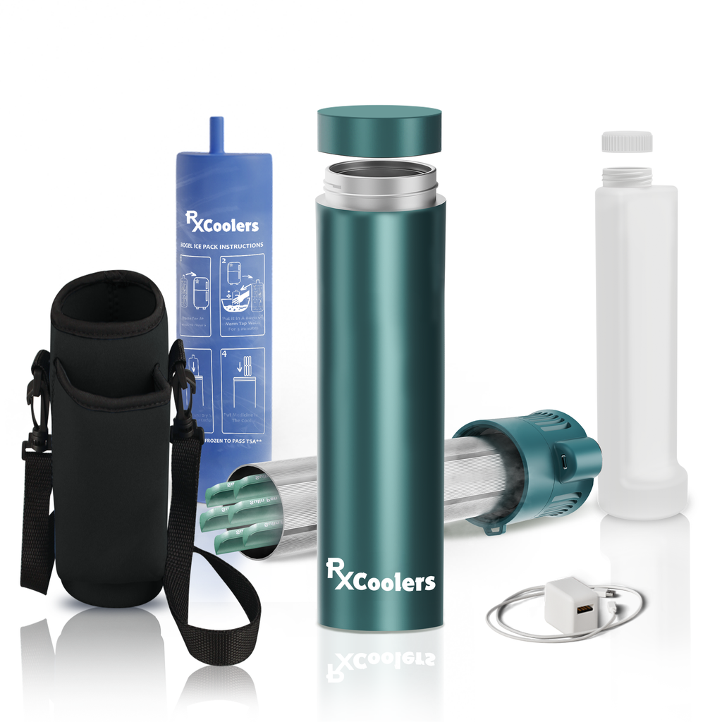 4AllFamily France - RxCoolers Mini - Mini Glacière Électrique Pour Médicaments et Insuline - Couleur Verte 