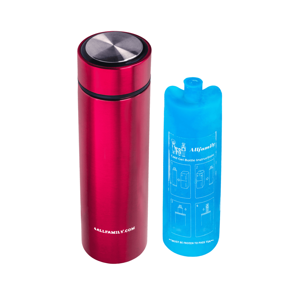 4AllFamily France - Nomad - Glacière Médicale Portable Pour Insuline et Médicaments - Rouge - Taille Medium 