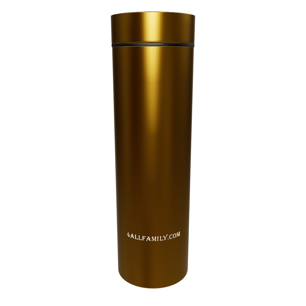 4AllFamily France - Nomad - Glacière Médicale Portable Pour Insuline et Médicaments - Dorée - Taille Moyenne - Vue 3D 