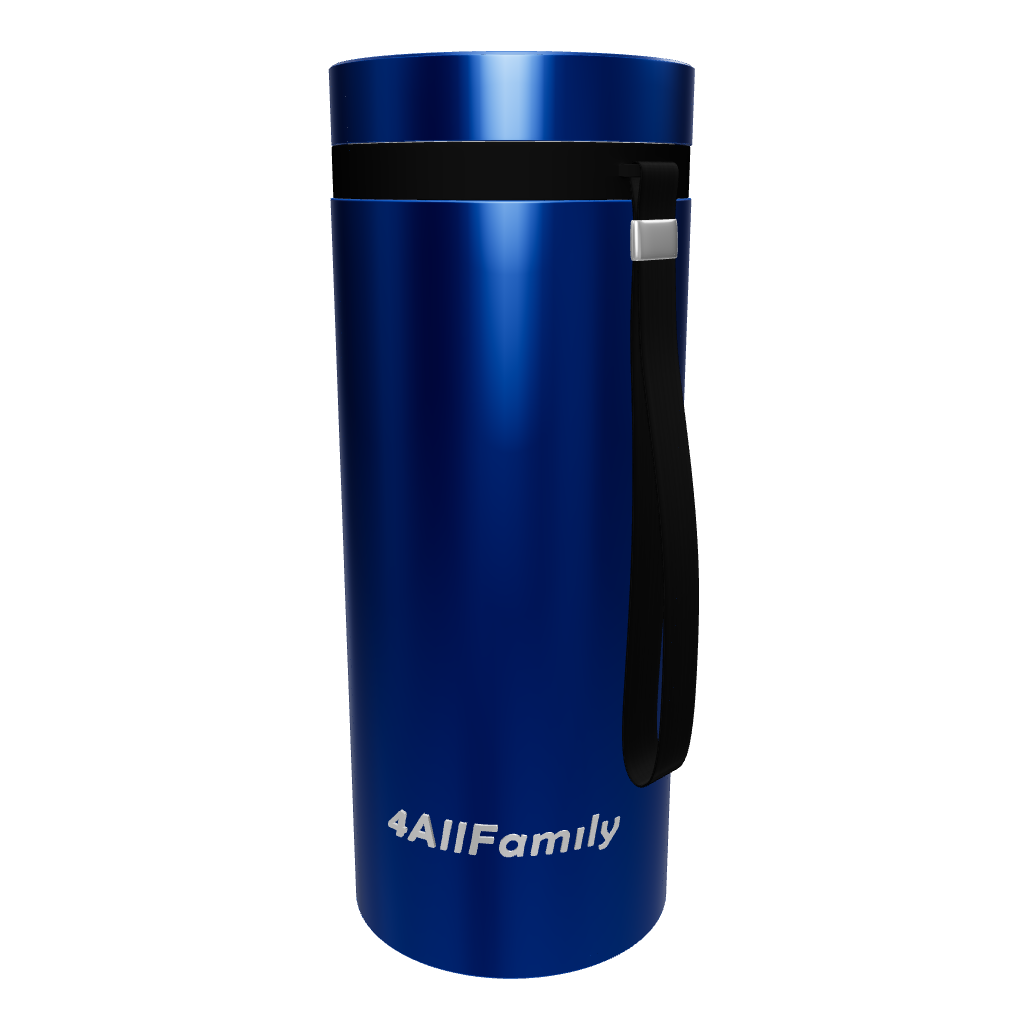 4AllFamily France - Nomad - Glacière Médicale Portable Pour Insuline et Médicaments - Bleue - Taille Grande - Vue 3D 