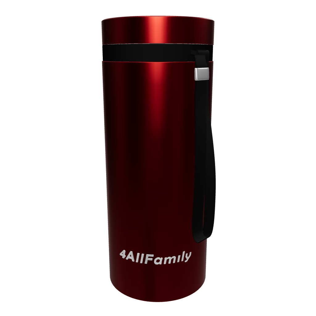 4AllFamily France - Nomad - Glacière Médicale Portable Pour Insuline et Médicaments - Rouge - Taille Grande - Vue 3D 